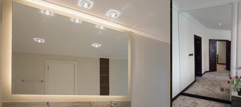 wall mirror installation
