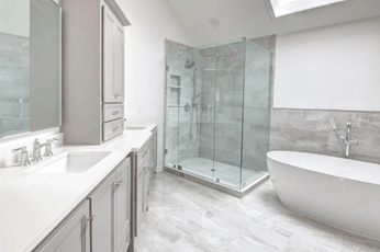 bathroom glass design